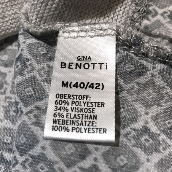 Gina Benotti Medium 2 layer look, split back, grey and white sweater/top combo - Picture 10 of 11